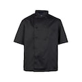 Kng Small Men's Black Short Sleeve Chef Coat 1053S